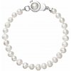 Perlový náramok z pravých riečnych perál biely 23006.1 Perlový náramok z pravých riečnych perál biely 23006.1