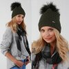 Fashionweek Dámska zimná čiapka s brmbolcom JENOT ZIZI-P15 Farba: Khaki, Veľkosť: Universal Fashionweek Dámska zimná čiapka s brmbolcom JENOT ZIZI-P15 Farba: Khaki, Veľkosť: Universal