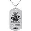 Silvego Oceľový prívesok s retiazkou dog tag s nápisom: Syn... RRC0383N-SK Silvego Oceľový prívesok s retiazkou dog tag s nápisom: Syn... RRC0383N-SK