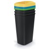 Odpadkový koš COMPACTA Q DROP SET - objem: 3x45 l, barva: recyklovaná černá Odpadkový koš COMPACTA Q DROP SET - objem: 3x45 l, barva: recyklovaná černá