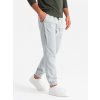 Ombre Men's knit joggers with pleats - light grey šedá L Ombre 5902228977100 Ombre Men's knit joggers with pleats - light grey šedá L Ombre 5902228977100
