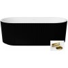 Besco GIULIANA B&W voľne stojaca akrylátová vaňa s prepadom 170 x 80 cm, #WASB-170GZL Besco GIULIANA B&W voľne stojaca akrylátová vaňa s prepadom 170 x 80 cm, #WASB-170GZL