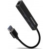 AXAGON HMA-GL3A, USB 3.2 Gen 1 húb, porty 3x USB-A + Gigabit Ethernet, kovový, kábel USB-A 20cm HMA-GL3A