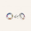 SilveAmo Strieborné náušnice pecky Farebné zirkóny C2FC1553 SilveAmo Strieborné náušnice pecky Farebné zirkóny C2FC1553