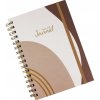 DONAU zápisník špirálový blok A5 Happy Life Journal hnedý DONAU zápisník špirálový blok A5 Happy Life Journal hnedý