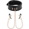 Begme Black Edition Collar With Nipple Clamps Begme Black Edition Collar With Nipple Clamps