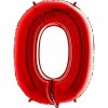 FLEXMETAL Balón foliový číslice červená red 102 cm 0 8435102310436