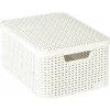 CURVER úložný box RATTAN M, 39,3 x 29,3 x 18,7 cm, biely, 03618-885