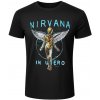 Tričko metal ROCK OFF Nirvana In Utero Neon Blue Čierna Tričko metal ROCK OFF Nirvana In Utero Neon Blue Čierna