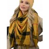 Fashionweek Veľký kockovaný kašmírový šátek, šál so strapcami ZIZI-405 Farba: horčicovú, Veľkosť: Universal Fashionweek Veľký kockovaný kašmírový šátek, šál so strapcami ZIZI-405 Farba: horčicovú, Veľkosť: Universal