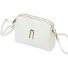 Kožená biela dvojzipsová crossbody kabelka Luka Kožená biela dvojzipsová crossbody kabelka Luka