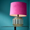 Werner Voss Stolná lampa Tiffany ružová / čierno-biela