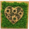 Machový obraz Kvetinové srdce 30x30cm Machový obraz Kvetinové srdce 30x30cm