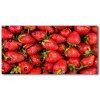 Vodorovné Moderné sklenené hodiny na stenu Jahody 60x30 cm Vodorovné Moderné sklenené hodiny na stenu Jahody 60x30 cm