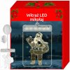 Malatec 17224 Závesná vianočná 3D LED dekorácia svietiaca Santa Claus