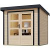 KARIBU HOLZTECHNIK Hybridný domček KARIBU JUPITER A (93410) natur / antracit LG4028 KARIBU HOLZTECHNIK Hybridný domček KARIBU JUPITER A (93410) natur / antracit LG4028