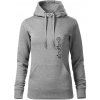 Hory bicykel úsmev - Mikina dámská Cape s kapucí - 2XL ( Tmavosivý melír ) Hory bicykel úsmev - Mikina dámská Cape s kapucí - 2XL ( Tmavosivý melír )