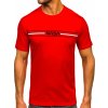 Červené pánske bavlnené tričko s potlačou Bolf 5052 Červené pánske bavlnené tričko s potlačou Bolf 5052