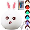 Verk 24073 Noční RGB lampička dotyková králík USB 1200mAh s dálkovým ovládaním Verk 24073 Noční RGB lampička dotyková králík USB 1200mAh s dálkovým ovládaním