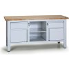 Pracovný stôl do dielne G6, 2 zásuvky, 2 skrinky, 1 polica, 1690 x 600 x 860 - 900 mm, sivá Pracovný stôl do dielne G6, 2 zásuvky, 2 skrinky, 1 polica, 1690 x 600 x 860 - 900 mm, sivá