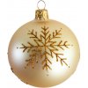 Tarrington House Sklenené ozdoby, 8 cm, zlaté/zlaté vločky Tarrington House Sklenené ozdoby, 8 cm, zlaté/zlaté vločky