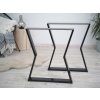 Úzká Železná Industrial Podnož Stolová Noha Hourglass 2ks Černá Rozměr: Š 70 x V 72 cm Úzká Železná Industrial Podnož Stolová Noha Hourglass 2ks Černá Rozměr: Š 70 x V 72 cm