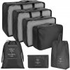 KUFREPLUS Cestovné organizéry 7 ks SN0152 čierna