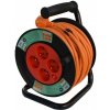 Predlžovací kábel 50m, bubon, kovové držadlo s navijakom, 4 zásuvky Predlžovací kábel 50m, bubon, kovové držadlo s navijakom, 4 zásuvky