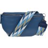 NovaKabelka.sk Reni Grande Blu s prídavným popruhom V kožená talianska crossbody kabelka modrá NovaKabelka.sk Reni Grande Blu s prídavným popruhom V kožená talianska crossbody kabelka modrá