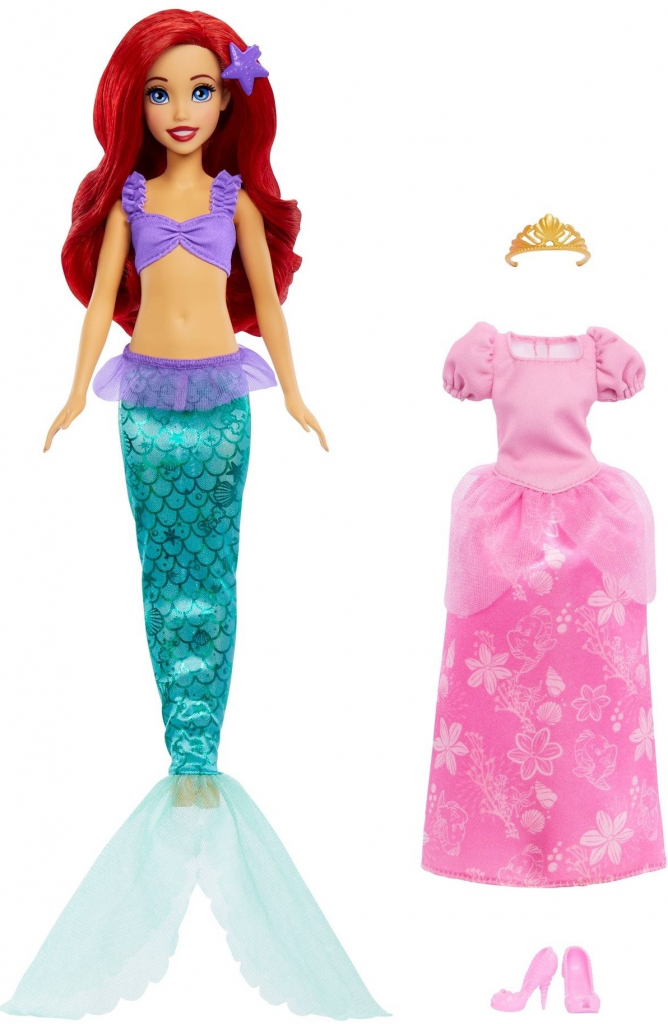 Mattel Disney Princess Ariel s princeznovskými šatami
