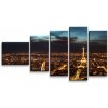 Sablio Obraz - 5-dílný Nočný Paríž - 100x60 cm Sablio Obraz - 5-dílný Nočný Paríž - 100x60 cm