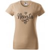 Handel Tričko - Nevesta Farba: piesková, Veľkosť: XS, Strih trička: dámsky Handel Tričko - Nevesta Farba: piesková, Veľkosť: XS, Strih trička: dámsky