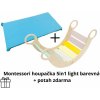 Montessori ELIS DESIGN hojdačka 5in1 light natur okraje, farebné dosky Montessori ELIS DESIGN hojdačka 5in1 light natur okraje, farebné dosky
