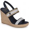 Tommy Hilfiger Sandále GOLDEN WEBBING WEDGE Námornícka modrá Tommy Hilfiger Sandále GOLDEN WEBBING WEDGE Námornícka modrá