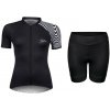 Force STREAM LADY čierny cyklistický dres + Force CHARM LADY čierne cyklokraťasy - XL Force STREAM LADY čierny cyklistický dres + Force CHARM LADY čierne cyklokraťasy - XL
