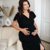 Tehotenská nočná košeľa Linda Black Tehotenská nočná košeľa Linda Black