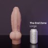 Erotixxx Toys The End Zone Warm Flesh 40% L prémiové silikónové dildo s Vac-U-Lock 28,5 x 5,6–8,3 cm