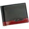 Pierre Cardin čierno-červená pánska kožená spona na peniaze dolárová peňaženka 11 × 9 cm Pierre Cardin čierno-červená pánska kožená spona na peniaze dolárová peňaženka 11 × 9 cm