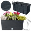 Prosperplast Kvetináč plast sivý 39,5 x 18,5 x 19,5 cm