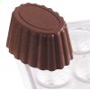 Contacto Silikonová forma z polykarbonátu na čokoládky oválný kužel 6751/016 hnědá