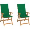 Záhradná stolička 2 ks teak / látka Dekorhome Záhradná stolička 2 ks teak / látka Dekorhome