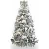 LAALU Ozdobený stromček SNEHOVÁ KRÁĽOVNÁ 240 cm, 120 ks ozdôb a dekorácií