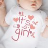 Detské body s potlačou Its a girl Biela 0-6m Detské body s potlačou Its a girl Biela 0-6m