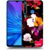 Picasee silikónový čierny obal pre Realme 5 - Flowers and Berries Picasee silikónový čierny obal pre Realme 5 - Flowers and Berries