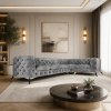 ROHOVÁ SEDAČKA CHESTERFIELD LARISSA PRAVÁ - ĽAVÁ SIVÁ SEMIŠOVÁ LÁTKA 323 X 204 cm ROHOVÁ SEDAČKA CHESTERFIELD LARISSA PRAVÁ - ĽAVÁ SIVÁ SEMIŠOVÁ LÁTKA 323 X 204 cm