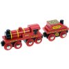 Bigjigs Červená lokomotiva s tendrem (691621094181) Bigjigs Červená lokomotiva s tendrem (691621094181)
