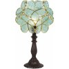 Clayre & Eef Modrá stolná lampa Tiffany Bloom - 21*21*38 cm - Clayre & Eef Clayre & Eef Modrá stolná lampa Tiffany Bloom - 21*21*38 cm - Clayre & Eef