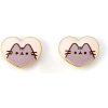 Pusheen ružové smaltované a zlaté napichovacie náušnice Cat Pusheen ružové smaltované a zlaté napichovacie náušnice Cat