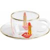 Seletti Šálka na espresso s podšálkou TOILETPAPER TONGUE 50 ml Seletti Šálka na espresso s podšálkou TOILETPAPER TONGUE 50 ml