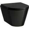 LAUFEN Kartell závesné WC Compact Rimless s hlbokým splachovaním, 370 x 490 mm, lesklá čierna, H8203330200001 LAUFEN Kartell závesné WC Compact Rimless s hlbokým splachovaním, 370 x 490 mm, lesklá čierna, H8203330200001